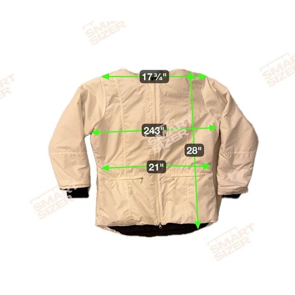 Vintage Y2K Women’s White Full-Zip Hooded Winter Jacket Knit Cuffs Collar Size L - Picture 9 of 11